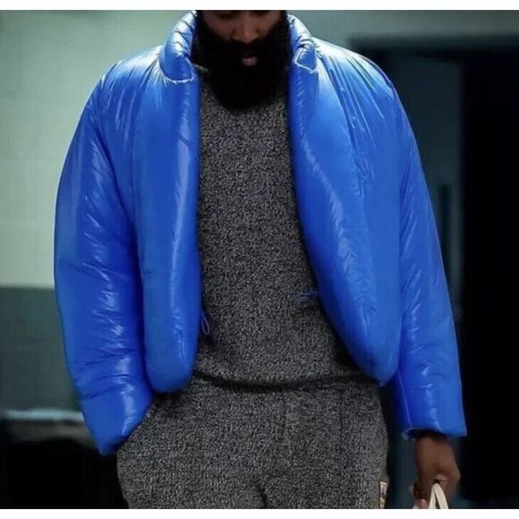 Yeezy x Gap 792033-00 Men's Sz Large Blue Oversized Round Puffer Jacket - Picture 11 of 11